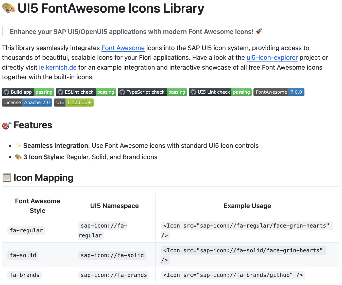 Screenshot of Font Awesome Library Repository